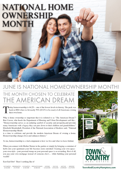 National Home Ownership Month